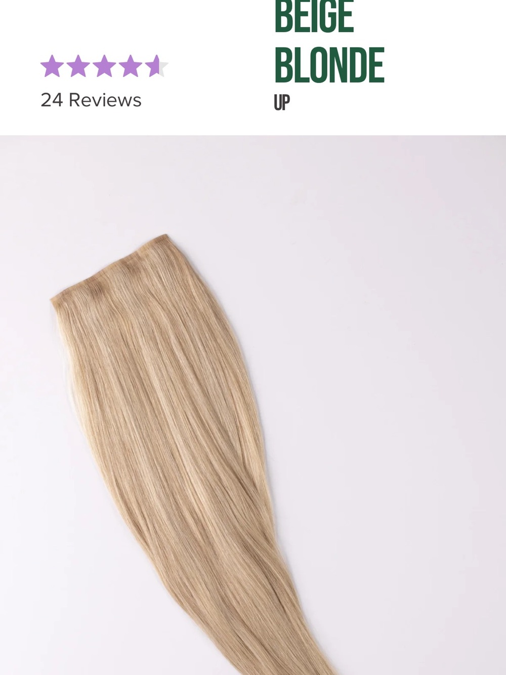 BFB Hair - Beige Blonde “Up” Clip-In Hair Extension - Natural-Look Women Hair